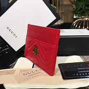gucci marmont card case nexthibiscus red leather CohotBag  - 2
