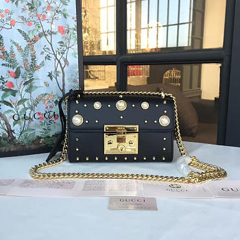 gucci gg leather padlock studded CohotBag 2384