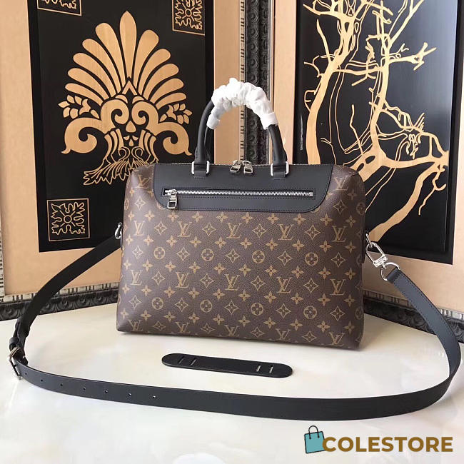 Louis Vuitton Porte Documents Jour Monogram Macassar Canvas 3830 - 1