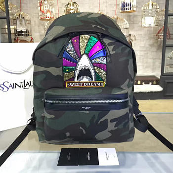YSL Monogram Backpack Camouflage 