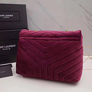 YSL Loulou Monogram Quilted Velvet Shoulder Bag Large 4801 - 3