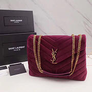 YSL Loulou Monogram Quilted Velvet Shoulder Bag Large 4801 - 5