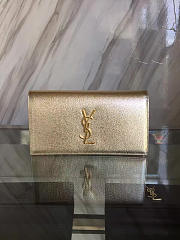 YSL Monogram Kate Clutch Gold 4958 - 1