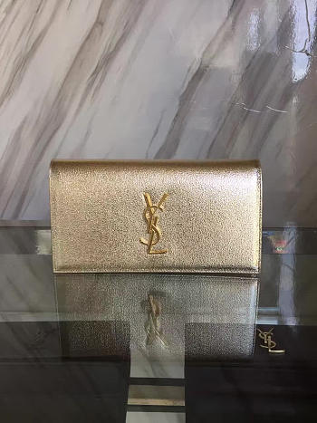 YSL Monogram Kate Clutch Gold 4958