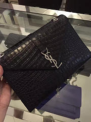 YSL Monogram College Embossed Leather Bag 5074 - 2
