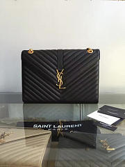 Ysl Gold Monogram College Black 5084 - 2