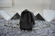 Chanel Lambskin Leather Flap Bag With Gold/Silver Hardware Black 20cm - 5