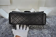 Chanel Lambskin Leather Flap Bag With Gold/Silver Silver Hardware Black 33cm - 5