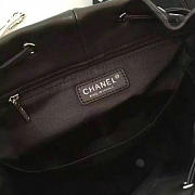 Chanel Quilted Lambskin Large Backpack Black Silver Hardware  - 3