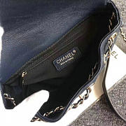 Chanel Grained Calfskin Caviar Stitched Shoulder Bag Blue A92949 VS09430 - 4