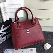 Chanel Calfskin Large Shopping Bag Burgundy A69929 VS00151 - 1