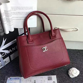 Chanel Calfskin Large Shopping Bag Burgundy A69929 VS00151