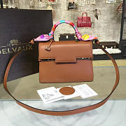 CohotBag delvaux calfskin mini tempete satchel bronw 1467 - 1