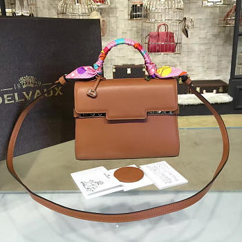CohotBag delvaux calfskin mini tempete satchel bronw 1467