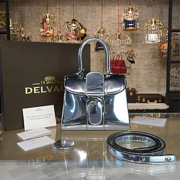 Delvaux Mini Brillant Satchel Silver 1516