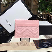 Gucci Marmont Card Case Nextdusty Pink Matelassé Leather - 6