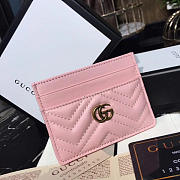 Gucci Marmont Card Case Nextdusty Pink Matelassé Leather - 5