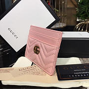 Gucci Marmont Card Case Nextdusty Pink Matelassé Leather - 2