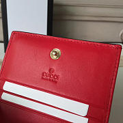 Gucci Signature Wallet In Red 11x2.5x8.5 cm  - 2