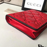 Gucci Signature Wallet In Red 11x2.5x8.5 cm  - 5
