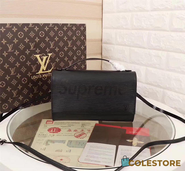 Louis Vuitton Supreme Shoulder Bag Black M54539  - 1