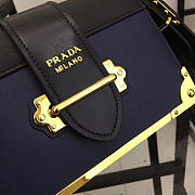 Prada Cahier Leather Shoulder Bag 1BD045 In Blue - 5