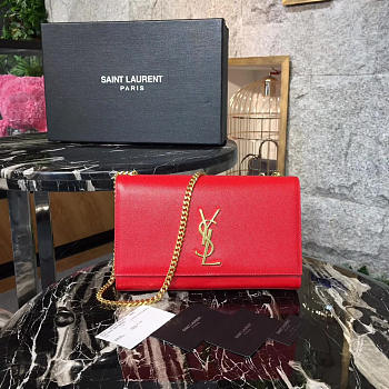 YSL Monogram Kate Grain De Poudre Embossed Leather 4953