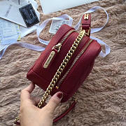 Chanel Bowling Bag Jersey & Gold-Tone Metal Wine A69924  - 6