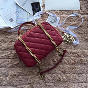 Chanel Bowling Bag Jersey & Gold-Tone Metal Wine A69924  - 4