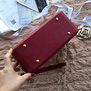 Chanel Bowling Bag Jersey & Gold-Tone Metal Wine A69924  - 3