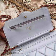 Chanel Lambskin Mini Chain Wallet Blue A81024 VS 00744 - 5
