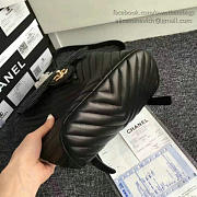 Chanel Chevron Lambskin Backpack Black Gold Hardware 170302 VS01805 - 2