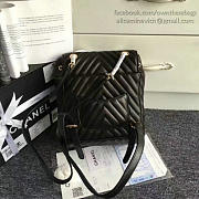 Chanel Chevron Lambskin Backpack Black Gold Hardware 170302 VS01805 - 3