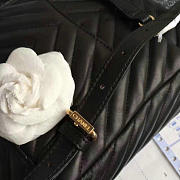 Chanel Chevron Lambskin Backpack Black Gold Hardware 170302 VS01805 - 4