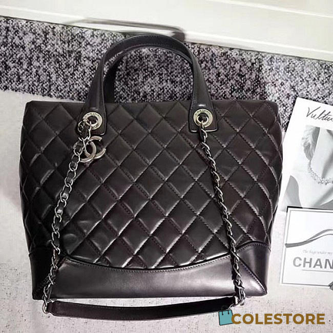 Chanel Caviar Quilted Lambskin Shopping Tote Bag Black A260301 VS02839 - 1