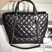 Chanel Caviar Quilted Lambskin Shopping Tote Bag Black A260301 VS02839 - 6