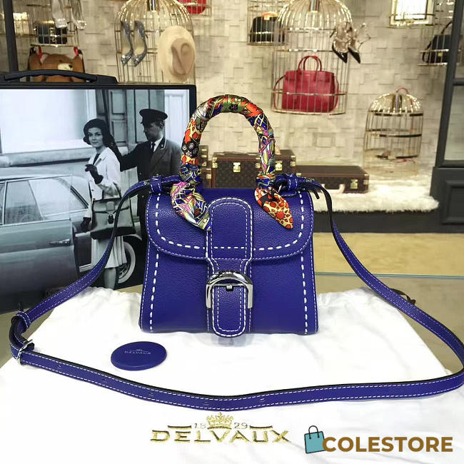 CohotBag delvaux mini brillant satchel blue 1477 - 1