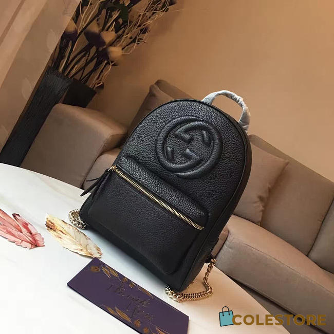 Gucci Gg Leather Backpack 016 - 1
