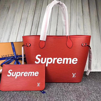 Louis Vuitton Supreme Shoulder Bag Red M40882