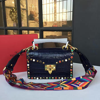 Valentino Guitar Rockstud Rolling Cross Body Bag 4593