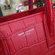 YSL Sac De Jour In Crocodile Embossed Leather Red 4920 - 5