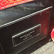 YSL Sac De Jour In Crocodile Embossed Leather Red 4920 - 3