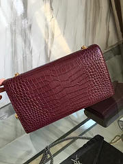 YSL Monogram Kate Gold Tassel In Embossed Crocodile Shiny Leather 5042 - 6