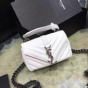 YSL Quilted Monogram College Blue White 5069 - 1