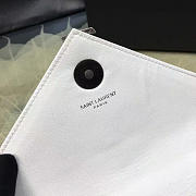 YSL Quilted Monogram College Blue White 5069 - 3