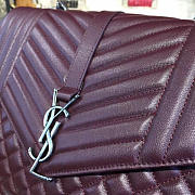 YSL Envelop Satchel Large Wine Red 5129 - 5