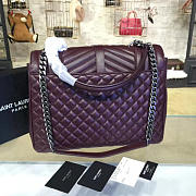 YSL Envelop Satchel Large Wine Red 5129 - 4