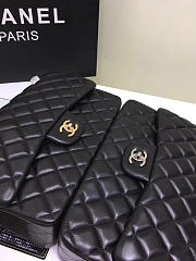 Chanel Lambskin Leather Flap Bag With Gold Hardware Black 30cm - 4