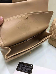Chanel Lambskin Leather Flap Bag Gold/Silver Beige Large 30cm - 3