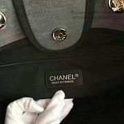 Chanel Canvas And Sequins Shopping Bag Black A66941 VS08548 - 4